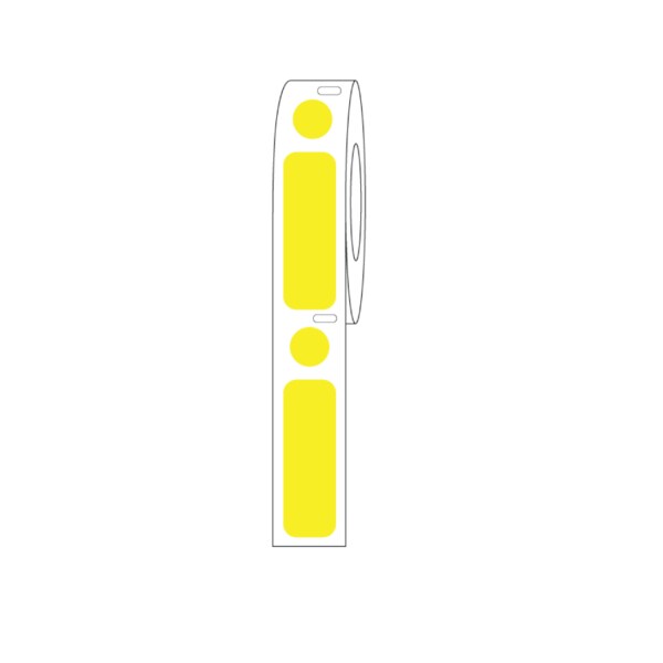 Direct Thermal Cryo 38x13mm & 9.5mm Dot for 2.0ml Tubes/Vials Yellow